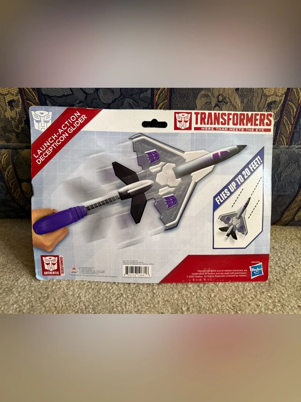 Hasbro Transformers Launch-Action Decepticon Glider - Purple & Gray
